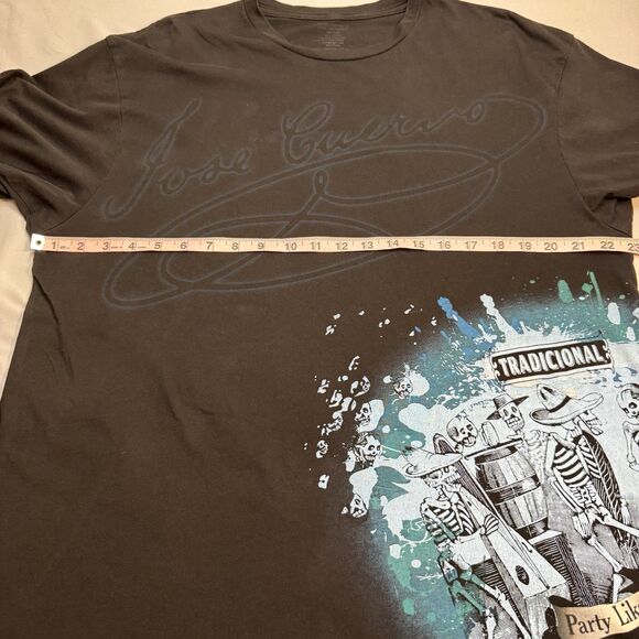 Jose Cuervo Tradicional Tequila T-Shirt Black Blue Skeletons Men’s XL Halloween - Picture 3 of 9